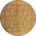 thumbnail image 1 of Ahgly Company Indoor Round Oriental Brown Traditional Area Rugs, 6' Round, 1 of 4