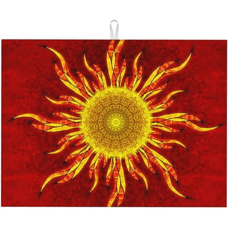 

Sun Dish Drying Mat For Kitchen Counter Large Absorbent Dish Drainer Super Absorbent Microfiber Dish Drying Pad 18x24 Inch