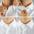 thumbnail image 4 of Shirt Collar Extenders, 5Pcs Metal Neck Extender for Dress Pants Large Collar, Silver, 4 of 5