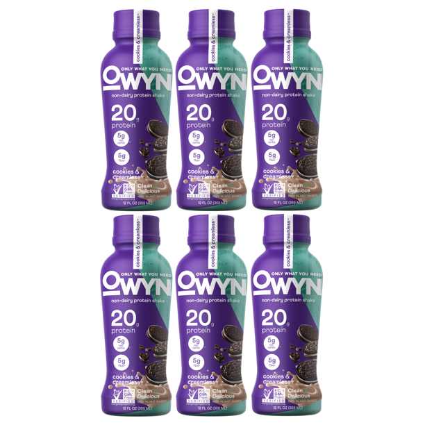 20g PlantBased Protein Shake by OWYN Flavor Cookies & Creamless, Size