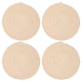 thumbnail image 1 of 4 Pcs Manteles Individuales Redondos Trenzados, Manteles de 7 Pulgadas Tejidos para Decoración de Granja, Beige, 1 of 7