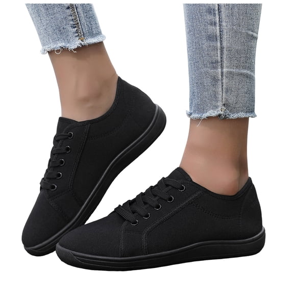 Rokment Adult Low Top Fashion Sneakers for Women Men Unisex Classic Solid Canvas Casual Lace up Walking Flat Tennis Skate Shoes
