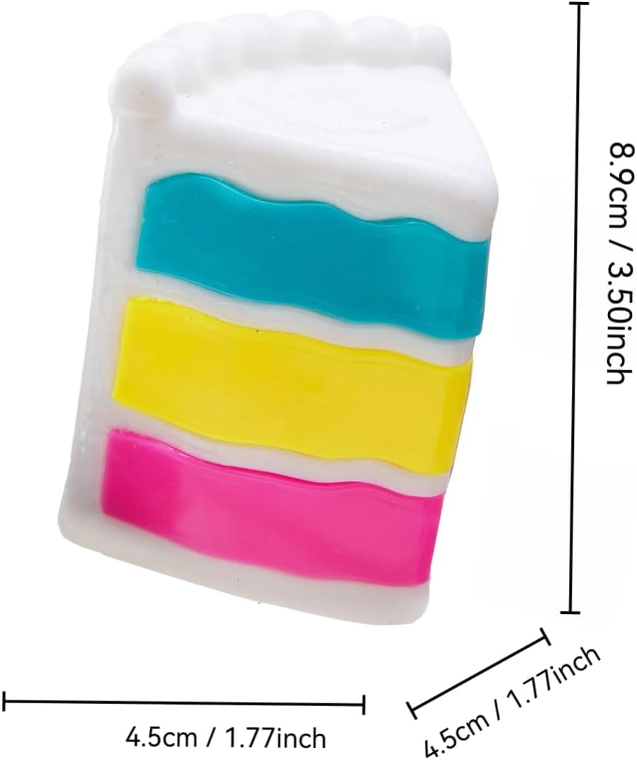 Soft Cake Ultra Slow Rise Relaxing Sensory Stress Ball, Cute Food Squeeze Sugar Ball for Anxiety Relief, Birthday Gift (RL 2 PCS)