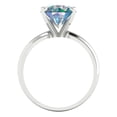 thumbnail image 4 of 2.5 ct Round Cut Blue Moissanite Solitaire 14K White Gold Womens Engagement Ring, 4 of 5