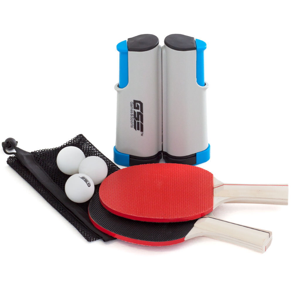 Adjustable Replacement Ping Pong Net 4 Colors GSE Games & Sports Expert Anywhere Retractable Table Tennis Net and Post 