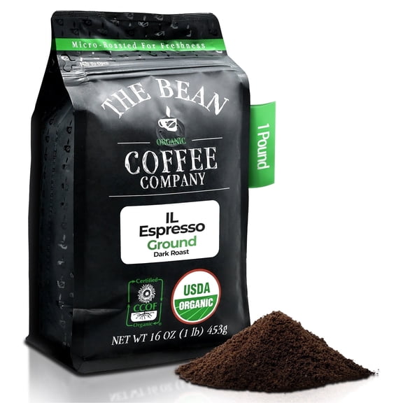 The Bean Organic Coffee Company Milky Way, Medium Roast, Whole Bean, 16-Ounce Bags (Pack of 2)