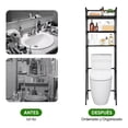 thumbnail image 4 of Toallero Mueble Organizador Baño Rack Estante Sanitario Negro, 4 of 5