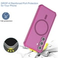 thumbnail image 5 of Designed for Magnetic Samsung Galaxy S25 Case,[Compatible with MagSafe] [Military Grade Drop Protection] Slim Hybrid Rubber Translucent Matte Shockproof Anti-Fingerprint Phone Case,Rose, 5 of 8
