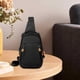 thumbnail image 4 of Bolso bandolera pequeño para el pecho, hombro, bandolera, bolso de viaje para hombres, mujeres y niños con orificio para auriculares, 4 of 6