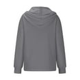 thumbnail image 4 of Mlzmgr Womens Hoodies V Neck Drawstring Pullover Fall Solid Color Loose Comfy Sweatshirts Blouse, 4 of 6