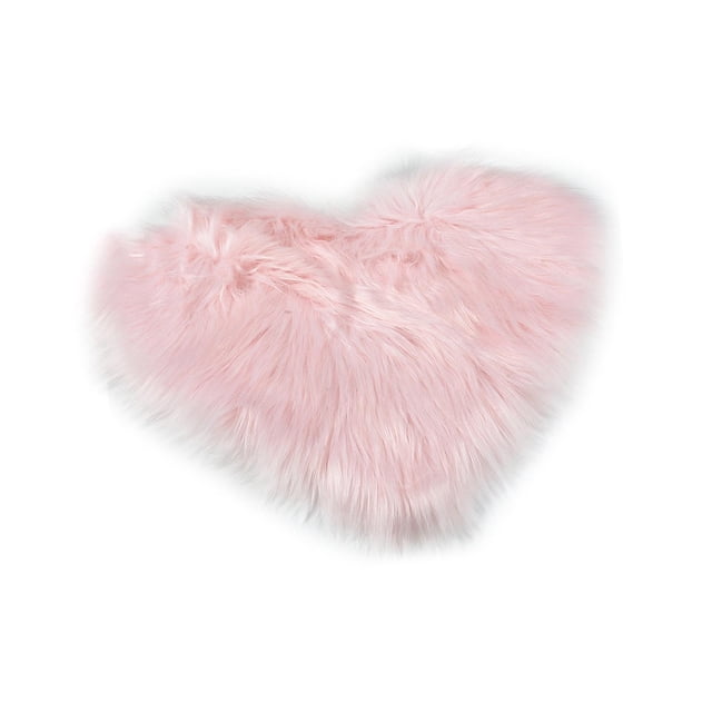Soft Plush Area Rug Nail Mat Chair Cover Seat Pad for Desktop Photography Living pink heart shape