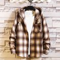 thumbnail image 2 of RongHuan Big and Tall Plaid Shirts Jacket for Men Fleece Lined Flannel Shirts with Hood Loose Fit Sherpa Jackets Long Sleeve Button Down Outwear, 2 of 4