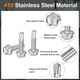 thumbnail image 3 of Uxcell 25 Paquete #14 x 1" Tornillos autorroscantes, Tornillos autoperforantes de acero inoxidable 410 para metal, Cabeza de arandela hexagonal para chapa metálica, 3 of 5