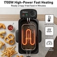 thumbnail image 3 of Bluebow Electric Deep Fryer with Basket, 3.2QT/3L Oil Capacity for Home Use, 1700W Immersion Fryer, Adjustable Temperature, Lid with Easy-viewing Window, Stainless Steel, 3 of 9