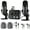 Black, variant on ASMR Microphone Equipment Bundle with Audio Interface, Immersive 3D Stereo Audio, Dual Condenser Mics with Audio Mixer, Clear Sound, Volume Control, with Furry Windscreens, Set for ASMR, Pink