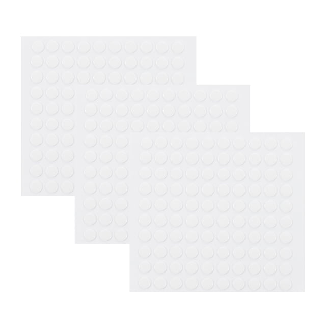 Unique Bargains Double Sided Sticky Dot 6mm / 0.24 Inch, 300 Pcs Removable Clear Sticky Tack Round Putty