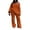 Brown, variant on Tiqkatyck Womens Fashion Two Piece Sets for Women Women's 2 Piece Outfits Long Sleeve V Neck Knit Pullover Tops and Wide Leg Pant Streetwear Set Sweatpants Women Womens Long Sleeve Tops Black