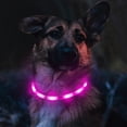 thumbnail image 4 of Collar luminoso para perros, recargable por USB, con luces LED, ajustable y con luces intermitentes, para perros pequeños, medianos y grandes, color rosa, 4 of 5
