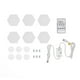 thumbnail image 2 of Luz de Pared Hexadecimal, 6 Conjuntos Panel de Pared LED Conexión Wifi Rgb para Sala de Juegos, 2 of 7