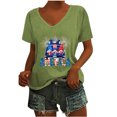thumbnail image 1 of Fiudx Ofertas Flash Del Día Camiseta de Cuello Redondo con Estampado Degradado de Manga Corta para Mujer, 1 of 5