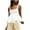 White, variant on Miluxas Women Ruffle Bubble Hem Tank Top Sleeveless Square Neck Backless Pleated Solid Color Going Out Crop Cami Tops White S(S)