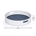 thumbnail image 4 of Copco Non-Skid Under-Sink Pantry Cabinet Kitchen Organizer, 18-Inch, White/Steel Blue, 4 of 4