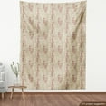 thumbnail image 4 of Ambesonne Floral Design Fabric by the Yard Upholstery, Japan Simple Flowers, 2 Yards, Pale Khaki Burgundy Rose, 4 of 5