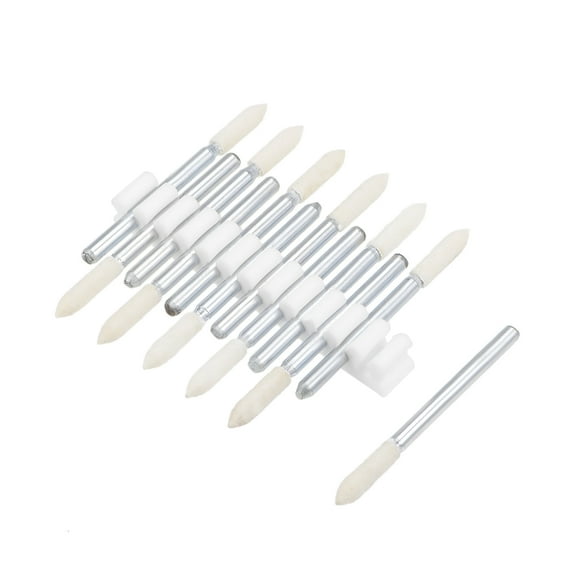 3mm Wool Felt Mounted Points Tapered Polishing Buffing Wheels Grinding Head with 1/8-inch Shank for Rotary Tool 1 Set