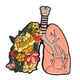 thumbnail image 2 of Broche de órganos humanos, alfiler de esmalte de moda, alfiler decorativo novedoso de metal pequeño para solapa. flores de pulmón, 2 of 9
