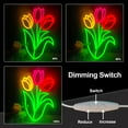 thumbnail image 5 of Tulip Neon Sign,Flower Tulip Neon Light for Bedroom Bar Flower Shop Birthday Christmas Party Mother's or Valentine's Day Gift Decor, 5 of 7