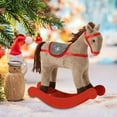 thumbnail image 5 of HBBKVI Christmas Decor Adorable Christmas Wooden Rocking Horse Christmas Handmade Gift Indoor Wooden Horse Sculpture Winter Desktop Decoration Tiered Tray and Home Decor. Xmas Holiday Gift, 5 of 6