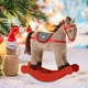 thumbnail image 5 of Decoración navideña, adornos navideños, adorable caballo mecedor de madera, regalo navideño hecho a mano, escultura de caballo de madera para interiores, decoración de escritorio invernal, bandeja esc, 5 of 6