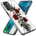 thumbnail image 2 of MUNDAZE Motorola Moto G Fast Étui de Téléphone Double Couche Fil Barbelé Gothique Roses Rouges, 2 of 6