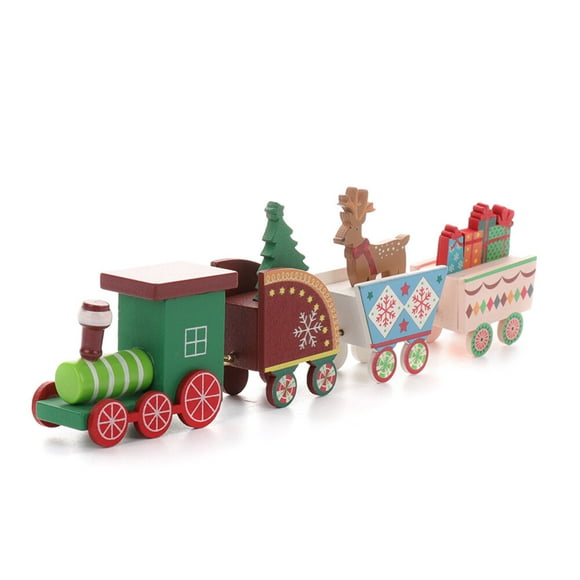 Jouet Train de Noël Brun Rougeâtre Sûr Inodore Lisse Décoratif Train de Noël pour Maison Table Homme Biscuit