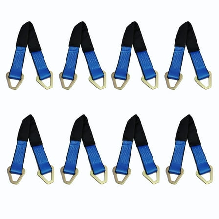 (8 Pack) 36" HD Axle Straps Car Hauler Tow Truck Wrecker Wheel Tie Down Strap