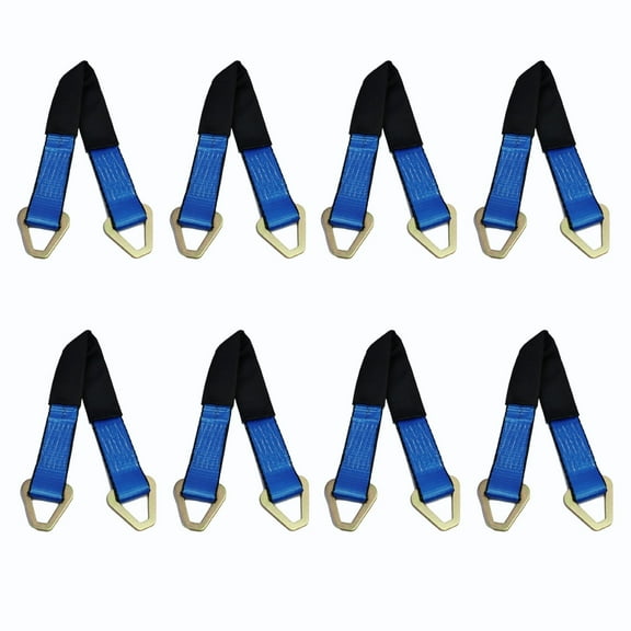 (8 Pack) 36" HD Axle Straps Car Hauler Tow Truck Wrecker Wheel Tie Down Strap