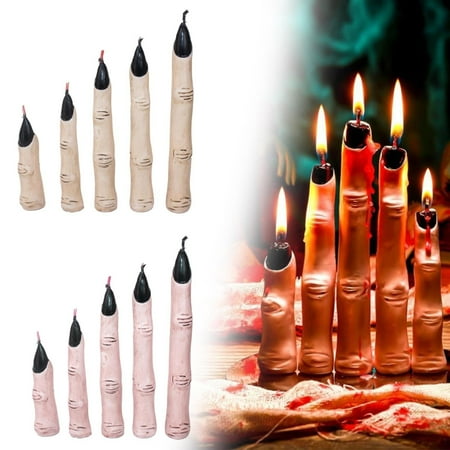 

Fwohh Halloween Candles Decorations Clearance! Halloween Witch Finger Candles Novelty and Realistic Finger Candle for Halloween Decor Spooky Gothic Decorations Halloween Horror Finger Candle