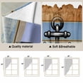 thumbnail image 5 of Nautical Anchor Swag Valances for Windows 2 Pack, Kitchen Window Curtains 36 Inch Length, Vintage Navy Blue Wooden Boards Country Privacy Swag Curtains for Living Room/Bathroom 36"x36", 5 of 8