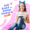 thumbnail image 4 of ONTA Kids Headphones with Cute LED Glowing Cat Ears,Foldable, Noise-Canceling and Adjustable Toddlers Headphones for Boys and Girls (Blue), 4 of 9