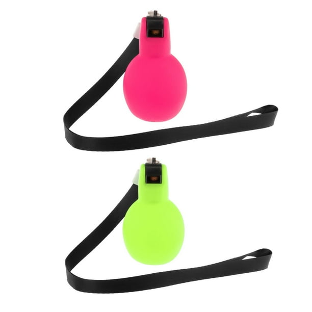 2x Silbatos de Mano Silbatos de Entrenador con Cordones Silbatos de Supervivencia con Sonido Fuerte Silbatos para Entrenadores para árbitros de Fútbol rosa rojo verde