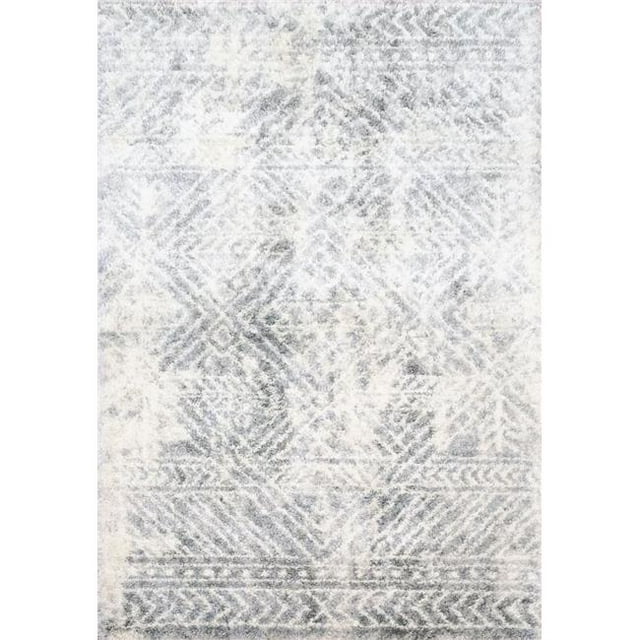 Dynamic Rugs RV7103545190 6 ft. 7 in. x 9 ft. 6 in. Reverie 3545 Rectangle Contemporary Area Rug - 190 Cream & Grey