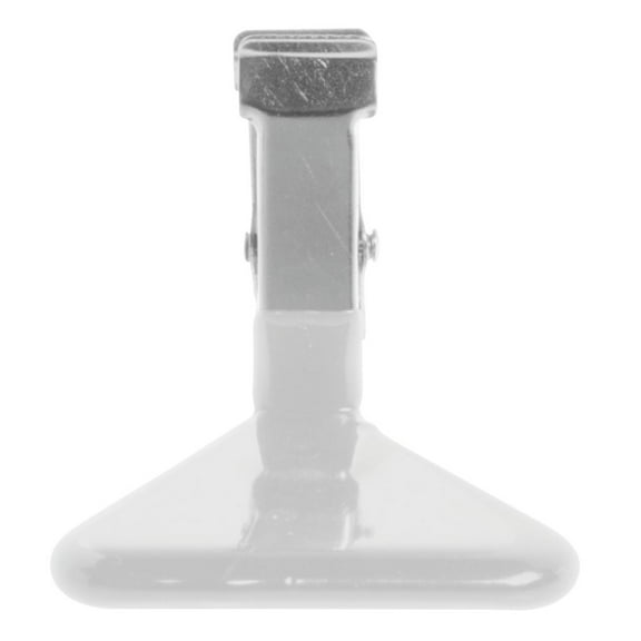 HUBERT® Triangular Weighted Base Tag Holder White Vinyl-Coated - 1 7/8"L x 1 1/2"W x 1 1/2"H