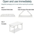 thumbnail image 3 of SEEKOL Desk Study Table No Assembly Required, Writing Computer Desk Space Saving Foldable Table Suitable for Bedroom, Study, Living Room47.2''*23.6''White, 3 of 8