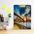thumbnail image 6 of FMSHPON Manhattan New York City Sunset Clipboard Hardboard Wood Nursing Clip Board and Pull for Standard A4 Letter 13x9 inches, 6 of 8