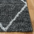 thumbnail image 3 of SAFAVIEH August Romayne Diamond Shag Area Rug, Dark Grey/Ivory, 6'7" x 6'7" Square, 3 of 8