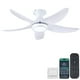 thumbnail image 1 of Ventilador de techo Kviflon 116 cm con luces y mando a distancia, color blanco, 1 of 9