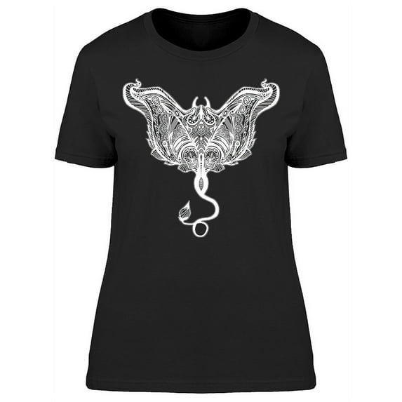 Ornate Stingray Sea Fish T-Shirt Women -Image by Shutterstock, Female Small
