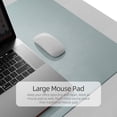 thumbnail image 4 of Desk Mat, Mouse Pad,Waterproof Desk Pad,Large Mouse pad for Desk, Leather Desk Pad Large for Keyboard and Mouse,Dual-Sided Mouse Mat for Office and Home (35.4" x 17", Glaucous Green+Orange), 4 of 6