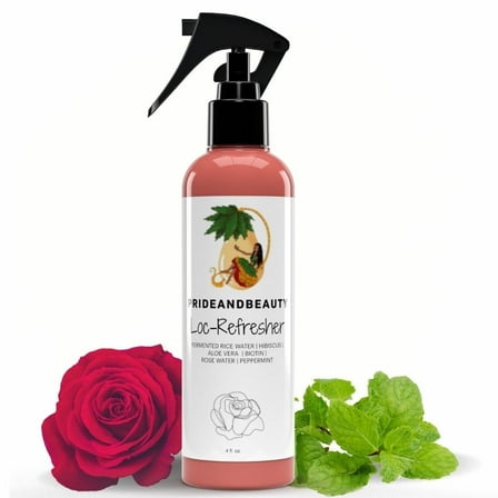 Prideandbeauty Loc Refresher Spray with Rosewater & Peppermint Natural Dreadlock Spray for Hair Growth, Moisture & Scalp Care – 4 fl oz