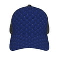 thumbnail image 3 of Lsque Navy Blue Printed Trucker Hat - Baseball Cap for Men Women - Breathable Mesh Side, Adjustable Fit - for Casual Wear, 3 of 7